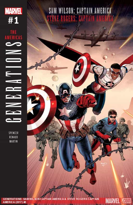 Generations: Sam Wilson Captain America & Steve Rogers Captain America (2017) #1 thumbnail