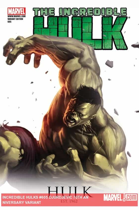 Incredible Hulks (2010) #605 (DJURDJEVIC 70TH ANNIVERSARY VARIANT) thumbnail