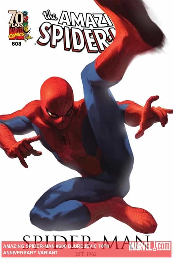 Amazing Spider-Man (1999) #608 (DJURDJEVIC 70TH ANNIVERSARY VARIANT) thumbnail